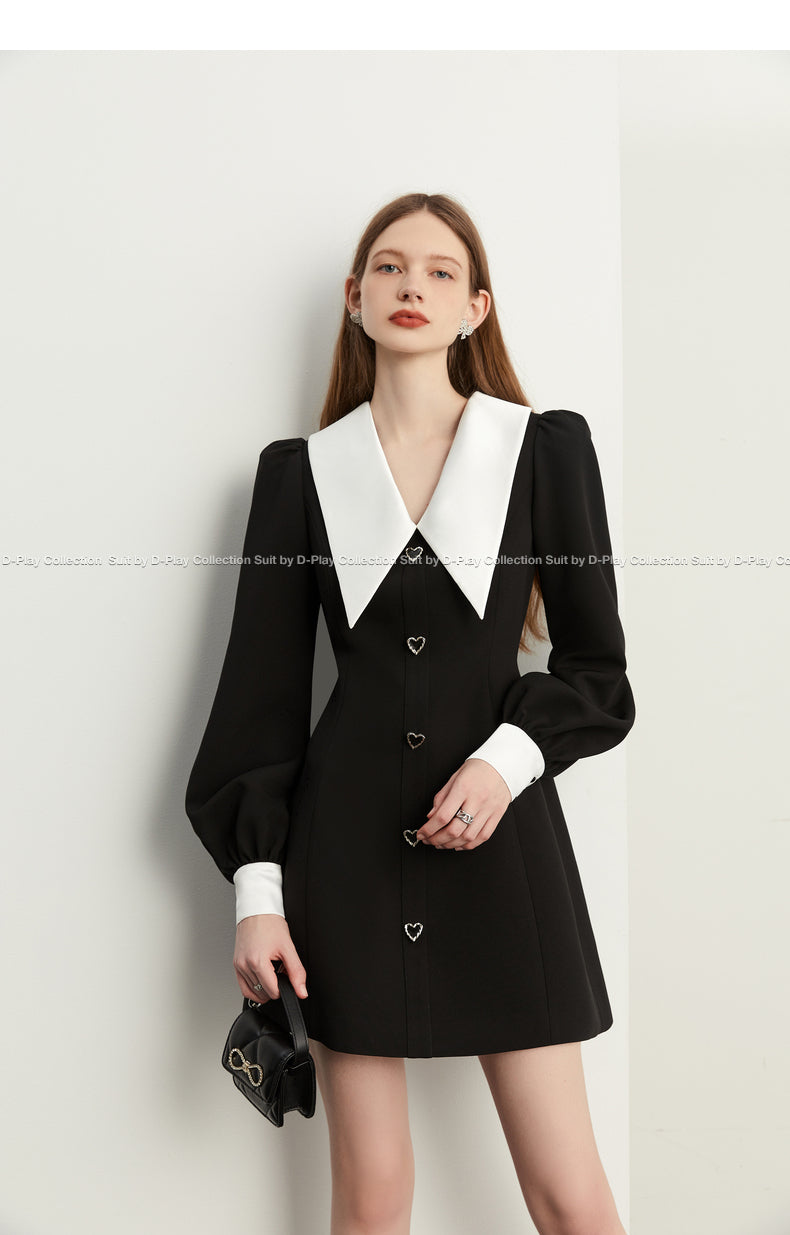 Classic Little Black and white Dress