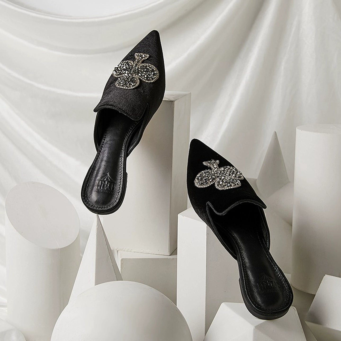 B-FEI sparkling rhinestone slip-on pointed toe women's shoes- HANNAH.