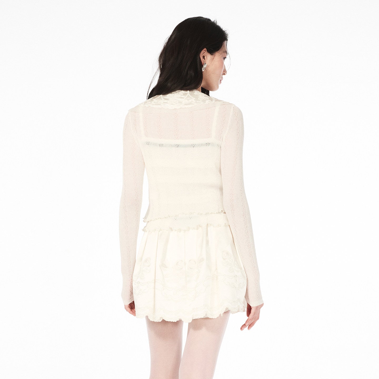 FAME cascading ruffle knit camisole top - ISAAC