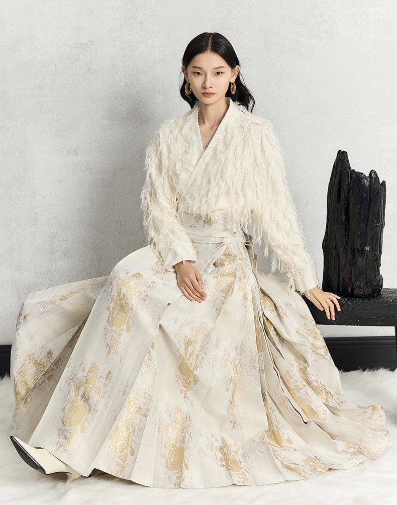 HECO Three-dimensional Tassel Fashion Top Shirt Women - flesh.