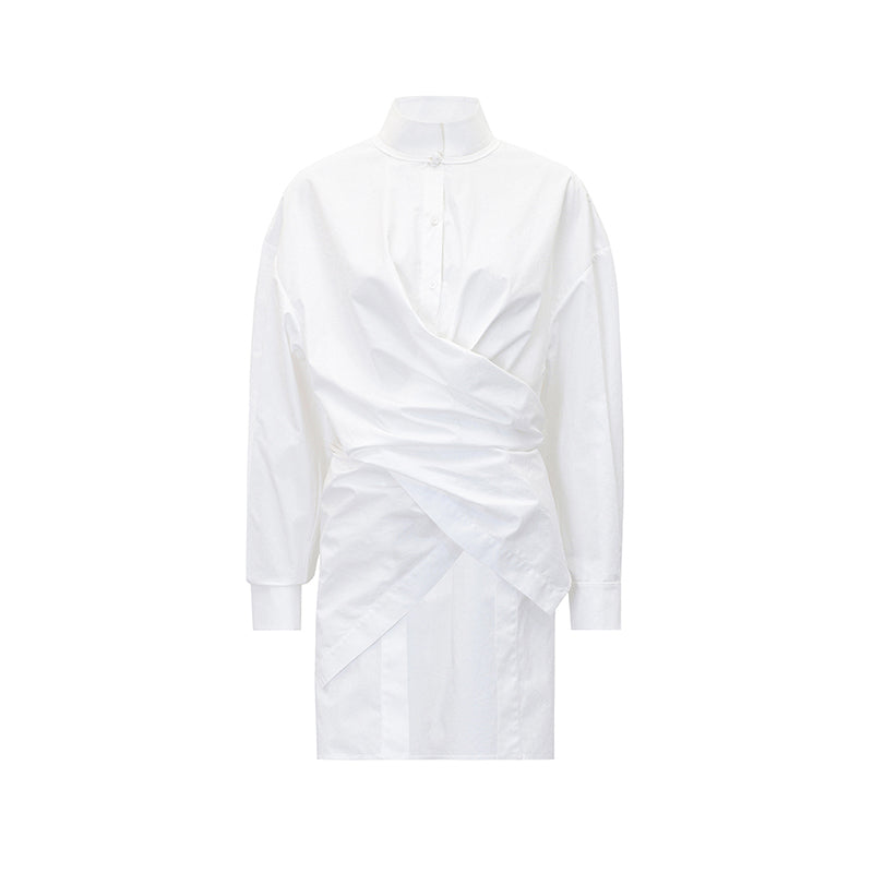 M essential Mackay designer two-wear wrap stand-up collar shirt - Veron.