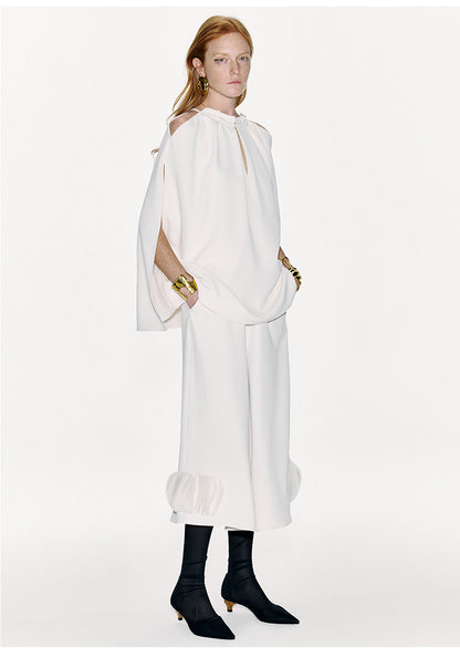 ATELIER MISS LU Off-the-Shoulder Slit Long-sleeved Silhouette Top - MARTY