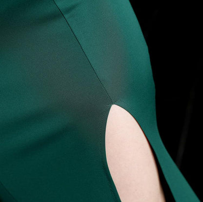 DOLLY Luxury Sleeveless Off Shoulder Tube Tob Long Irregular Slit Dinner Dress-KOKIE