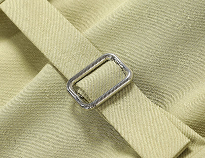 WANGXO |Custom Metal Buckle Round Neck Umbrella Hem Waist Vest- KIRA.