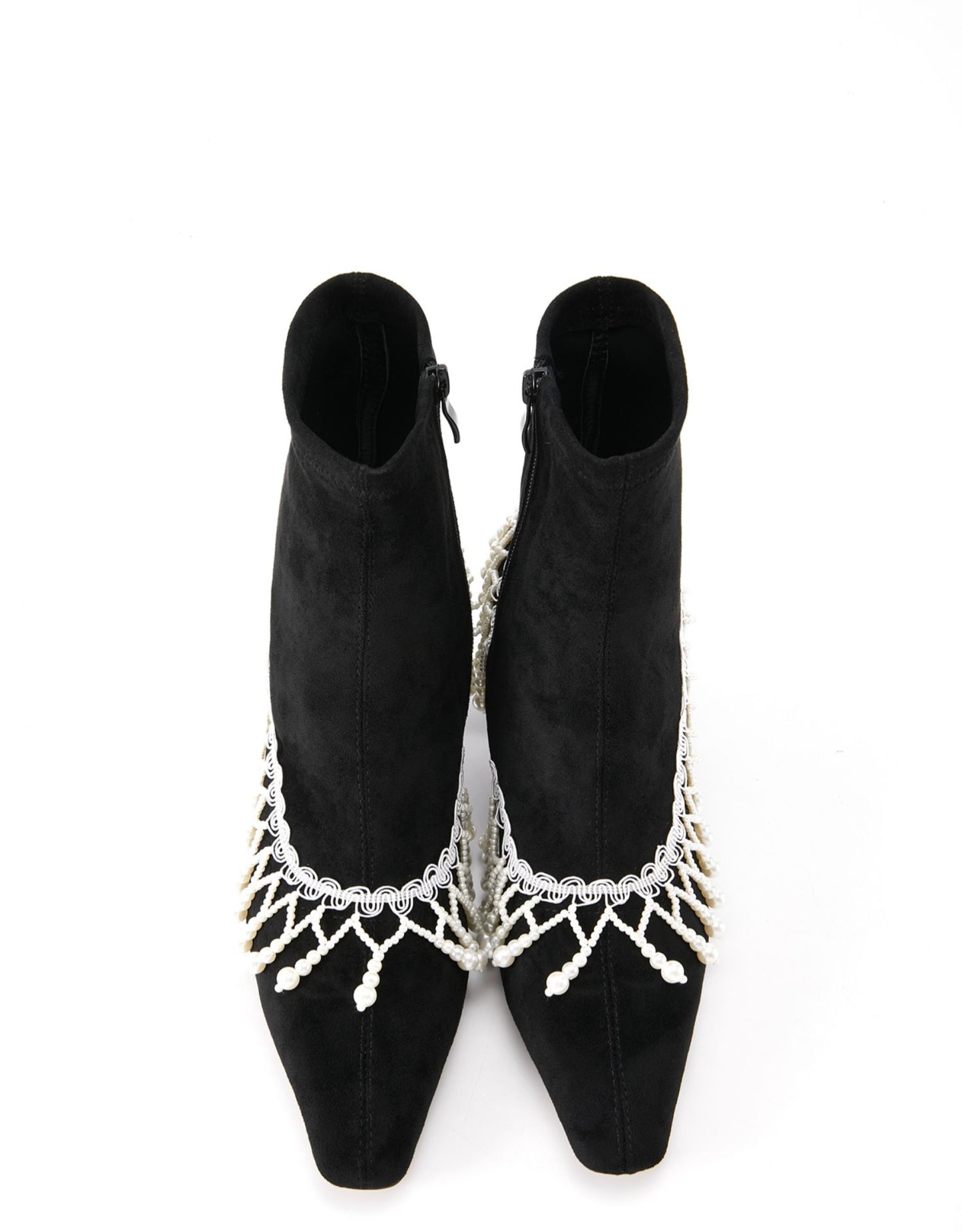 B-FEI niche design pearl chain tassel boots ankle boots - lOFIE