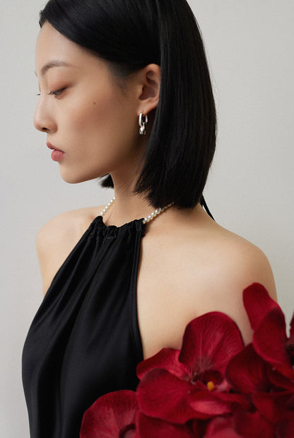 GOUDIN elegant low back slip dress -ZOFIA.