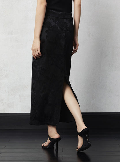 HECO Pleated Feminine Slit Long Skirt Summer - cors.