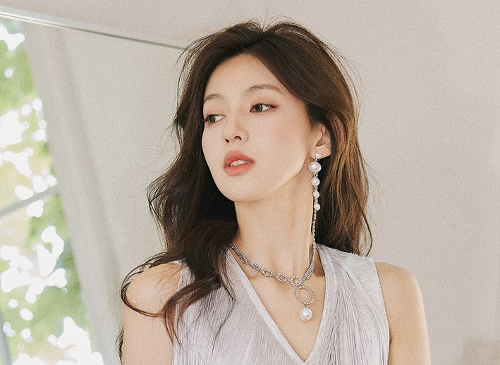 DOLLY Elegant European Style Diamond Pearl Tassel Chic Earring-CAMILA