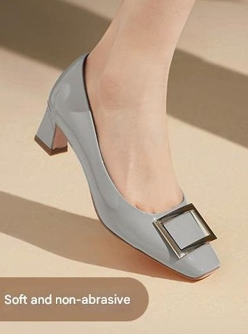 Pjjuu French r Square Toe v Block Heels - EASY