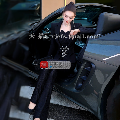 VJE  flared pants and top two-piece set suit-HWA.