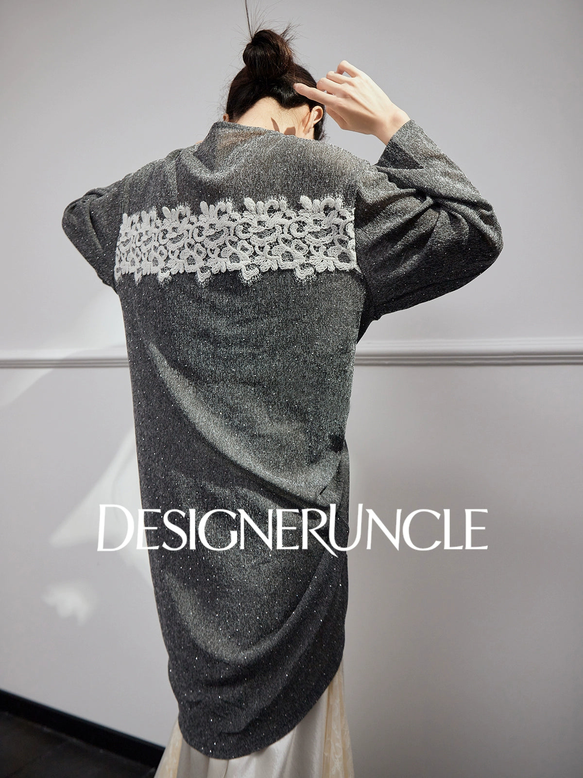 DGU "Twilight Dust" new waist loose and slim foreign high-end gray T-shirt - POWER ?