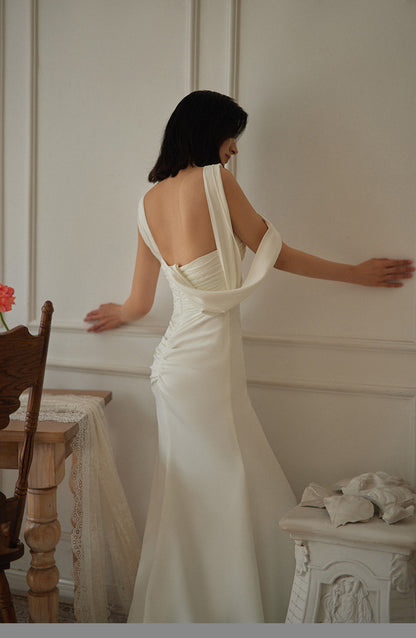 GOUDIN French light luxury vintage bridal evening dress-SANYA.