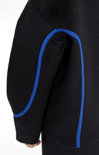 TINY IN Line Cropped Tweed Women's Black Jacket - KENCHO