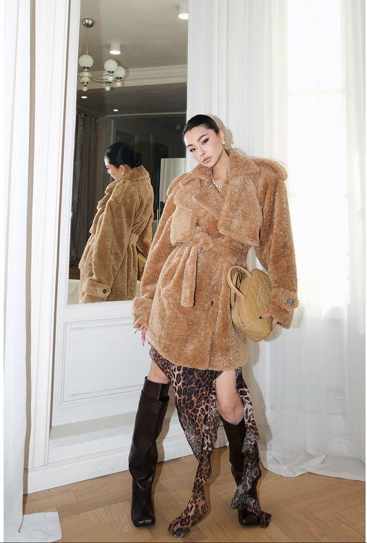 MEI SANGUAN French Retro Loose Furry Jacket - LUNA