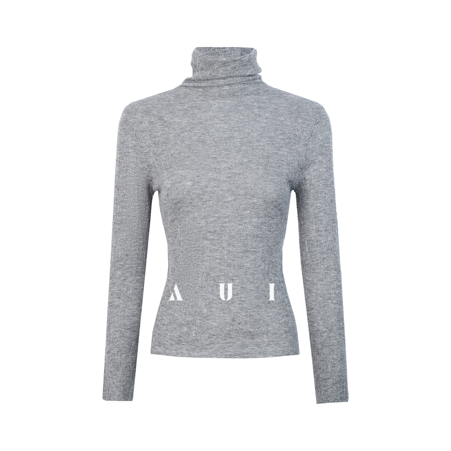 AUI cotton wool slightly sheer turtleneck sweater base knit long sleeve top - Myeong