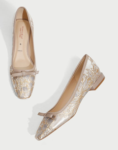 PJJUU Classic cheongsam flat shoes - GOWNS.