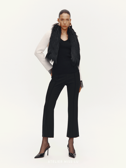 ATELIER MISS LU Versatile Neat Lap Cropped Pants - ARCH