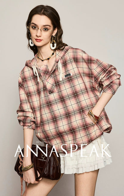 ANNASPEAK Vintage Hooded Loose Cotton Sweatshirt-ROX.