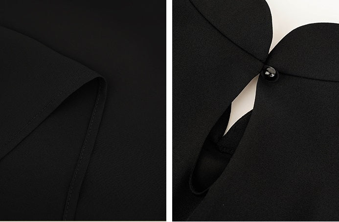 HECO Chinese butterfly sequin fake two-piece dress - CROWN.