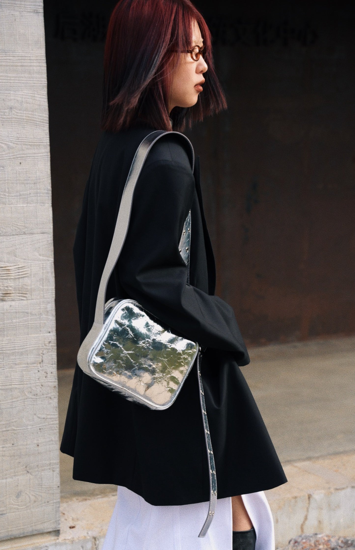 IUBALLET Small Leather Square Bag- GRACE.