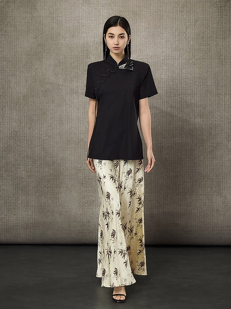 HECO Long Bamboo Leaf Acetate Skirt  - MINIS.