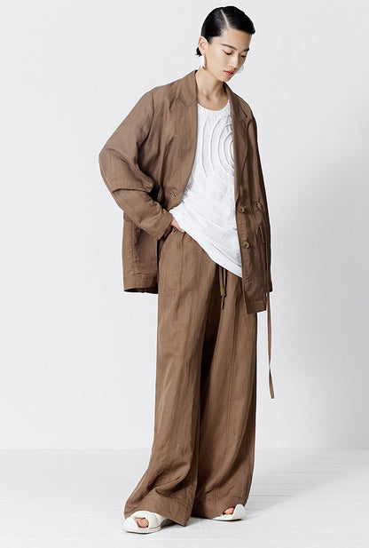 ZHUCHONGYUN Three-Dimensional Loose Dropped Shoulder Crew Neck T-Shirt-AKIRA.