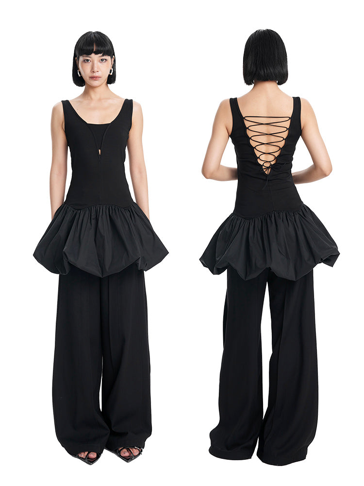 TINY IN vest-style dress with ballerina-style sleeveless slim ties-PIPO