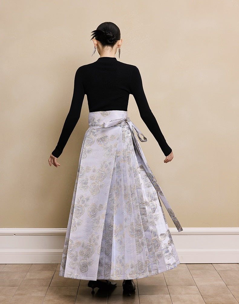 HECO red black white wool Blend twisted cut-out stand collar long-sleeved Knit- secret.