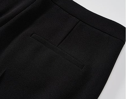 COMME MOI Lu Yan designer's new women's classic black slim acetic bell bottoms - GREAT.