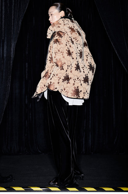 M essential Mackay drop-off jacquard crochet-embroidered hooded puffer jacket - all apere.