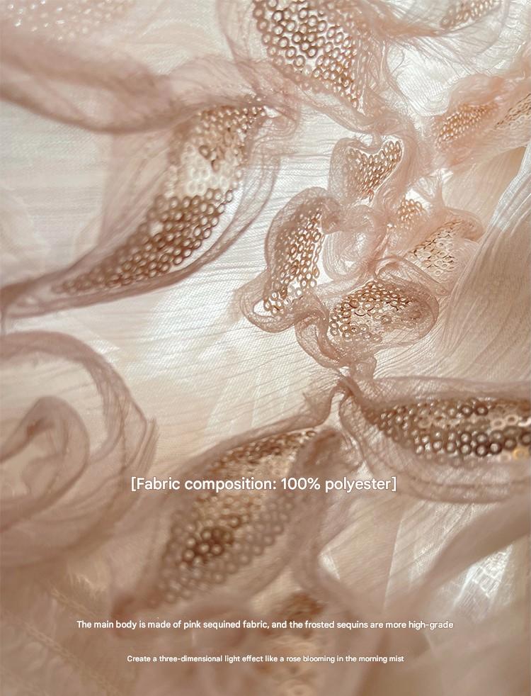 LE VENT&TES AILES Scarlet Mist Disc Sequin Tops Spring Long Sleeve Top - ANYA