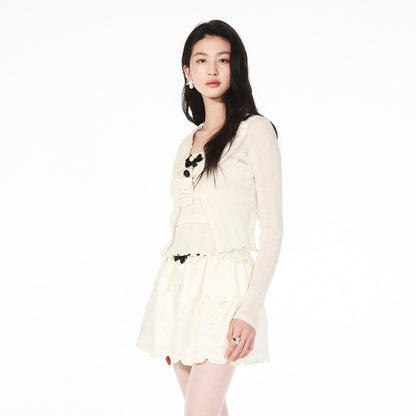 FAME cascading ruffle knit camisole top - ISAAC