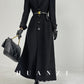 Huanzi French Hepburn style high-end double-sided cashmere wool tweed coat - Siriio