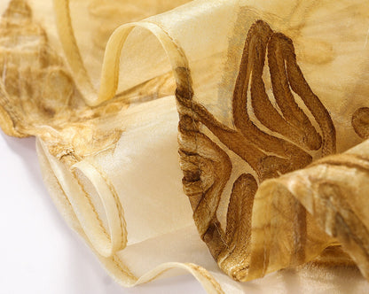 WANGXO | Flower Detailing on a Gorgeous Large A-Line Swing Skirt -SENA