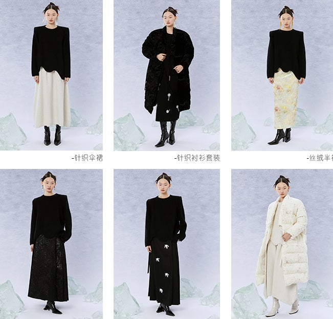 HECO Winter Warm Raccoon Fleece Wool Knitwear Sweater Women - side.