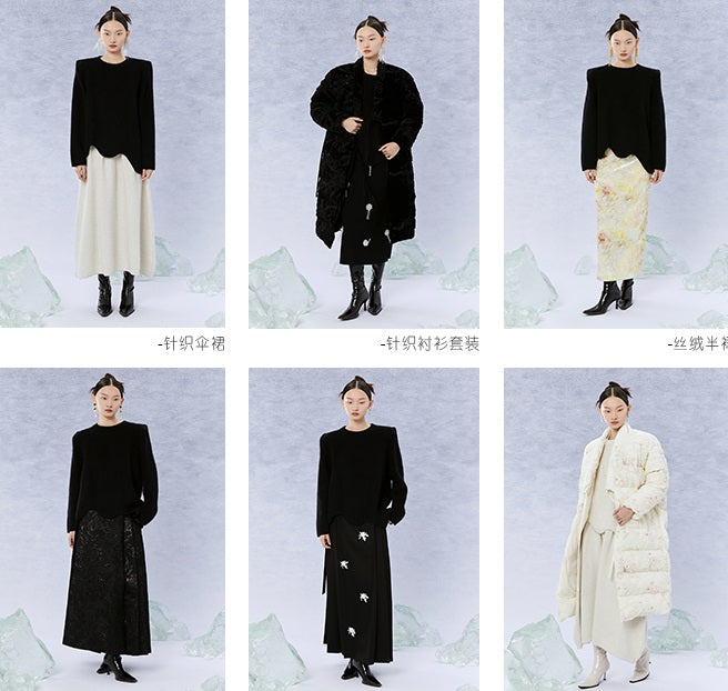 HECO Black white coffee Raccoon Fleece Wool Knitwear Sweater Women - side.