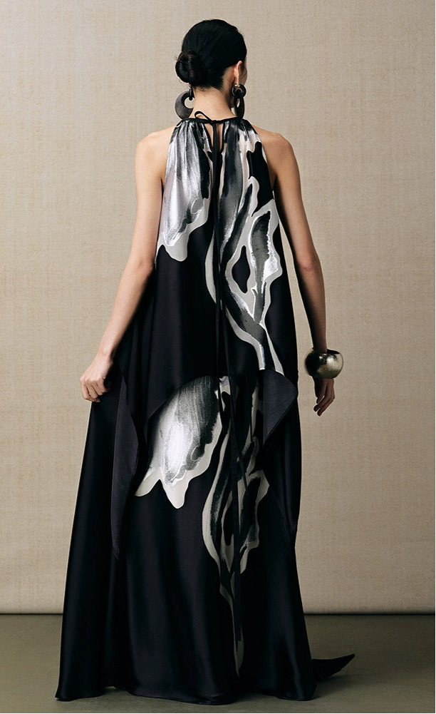 ZHUCHONGYUN flower hem halterneck sleeveless top-GOHAN.