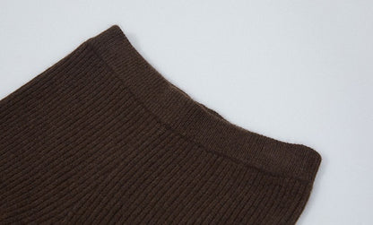 ZHUCHONGYUN Winter Slim Fit Yak Fleece Knitted Pants--FUDOU.