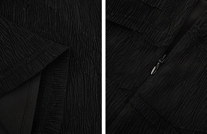 HECO Chinese style wrinkle elastic age-reducing temperament Skirt- ELLA.