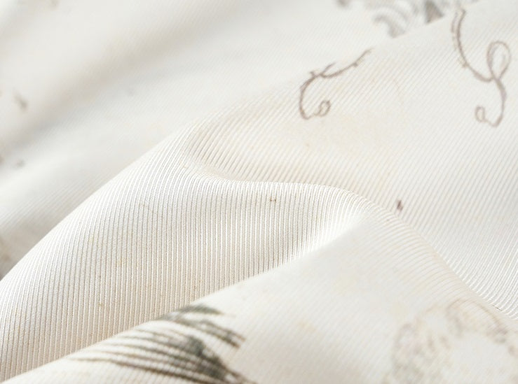 COMME MOI  summer women's lapel silk print shirt top - MASTER.