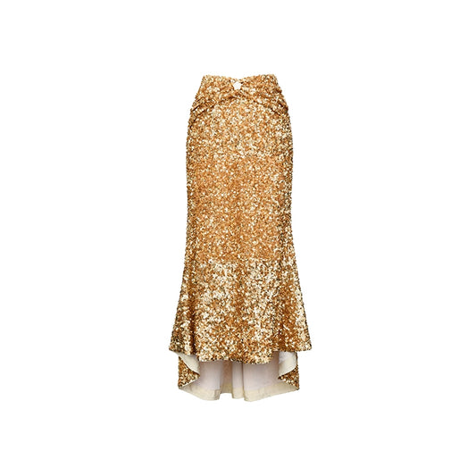 FAME gorgeous sequins beaded hand-stitched fishtail skirt - Mei