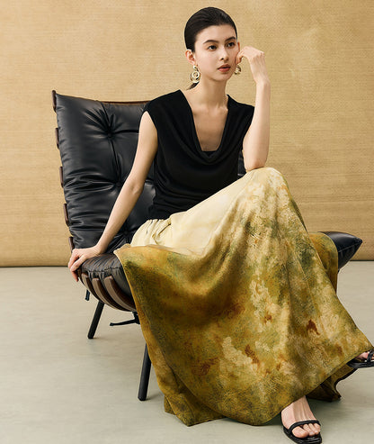 HECO Chinese style swing collar sleeveless knitted sweater T-shirt - HEART.