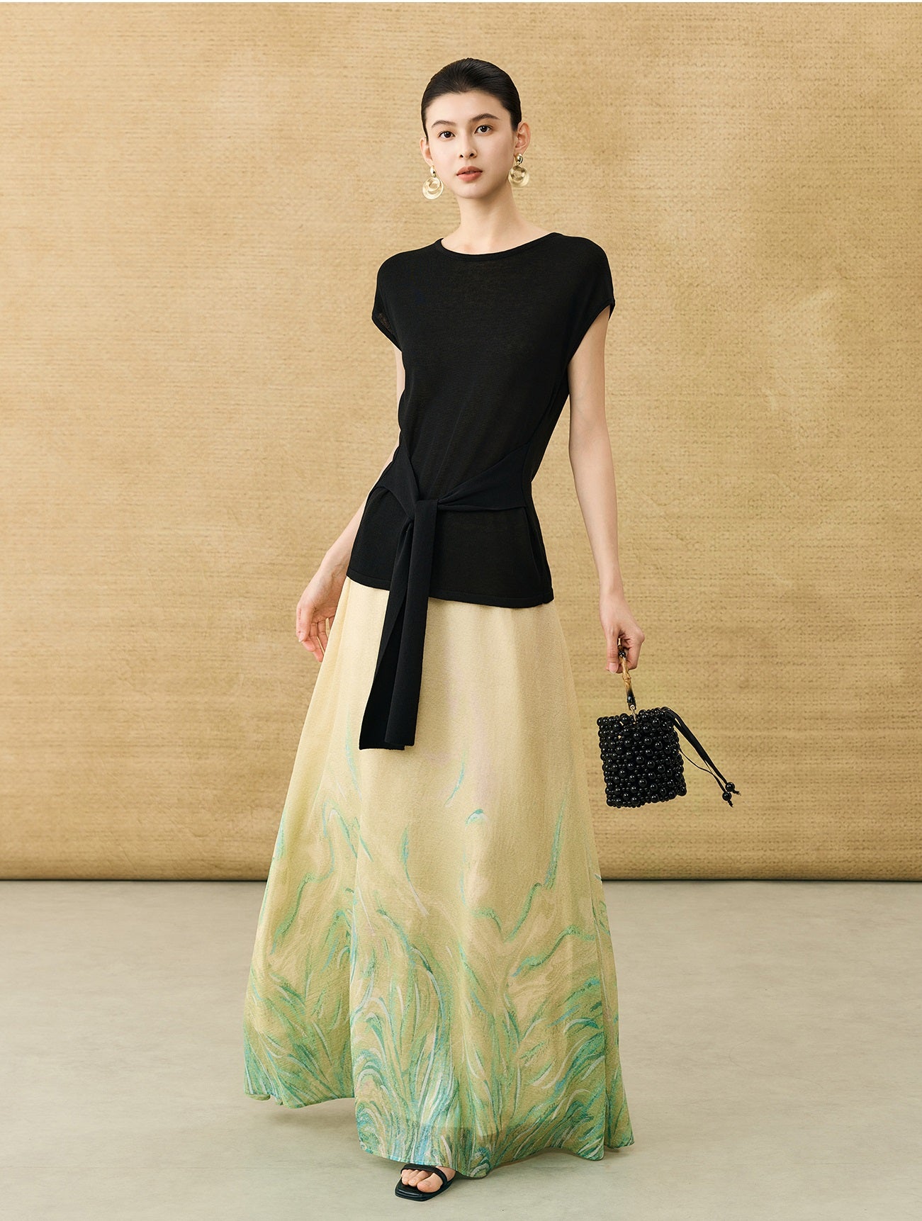 HECO Chinese Style Gradient Print Summer Temperament Charm Skirt - ZADE.