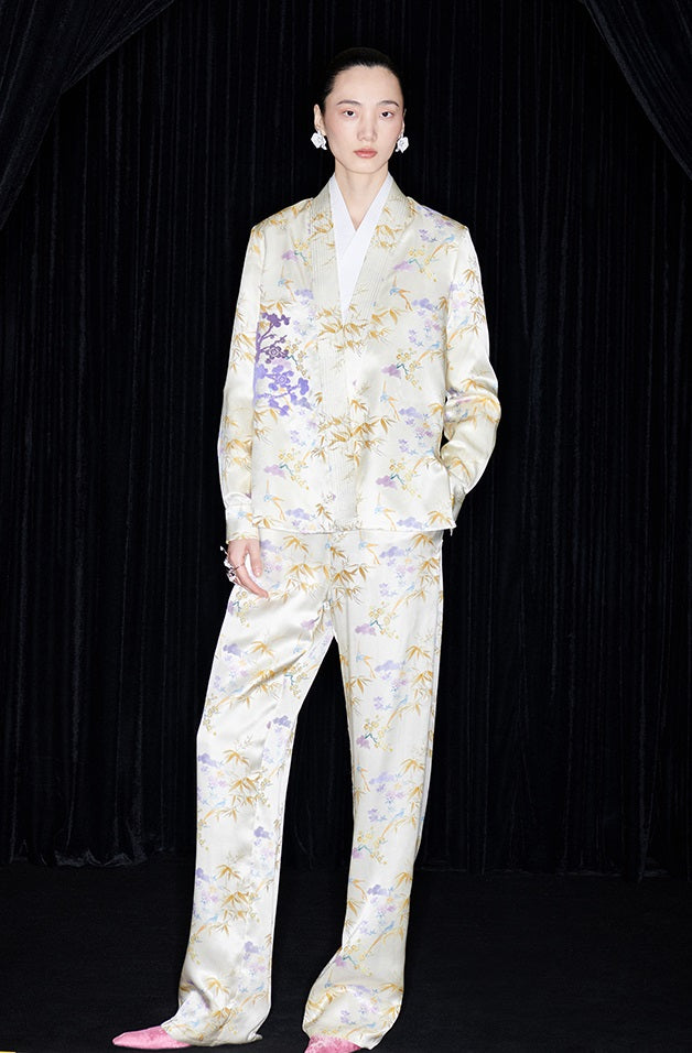 M essential Mackay designer embroidered folded shirt Pant suit - Muli.