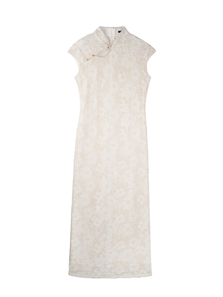 HECO new Chinese temperament flower embroidery cheongsam skirt - TAST.