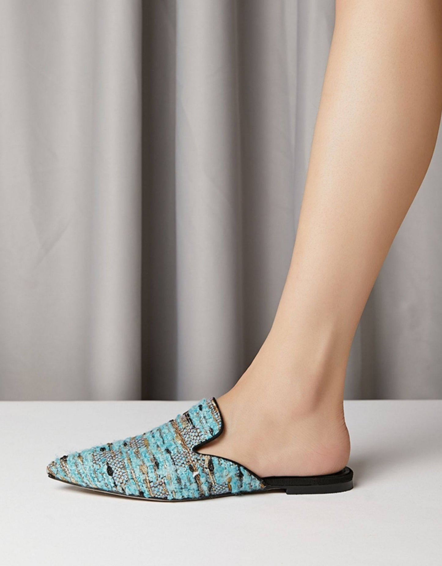 B-FEI couture woven mules slippers-OLEG.