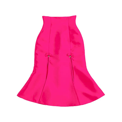 Le Palais Vintage Pink Mermaid tail Skirt - Saia.