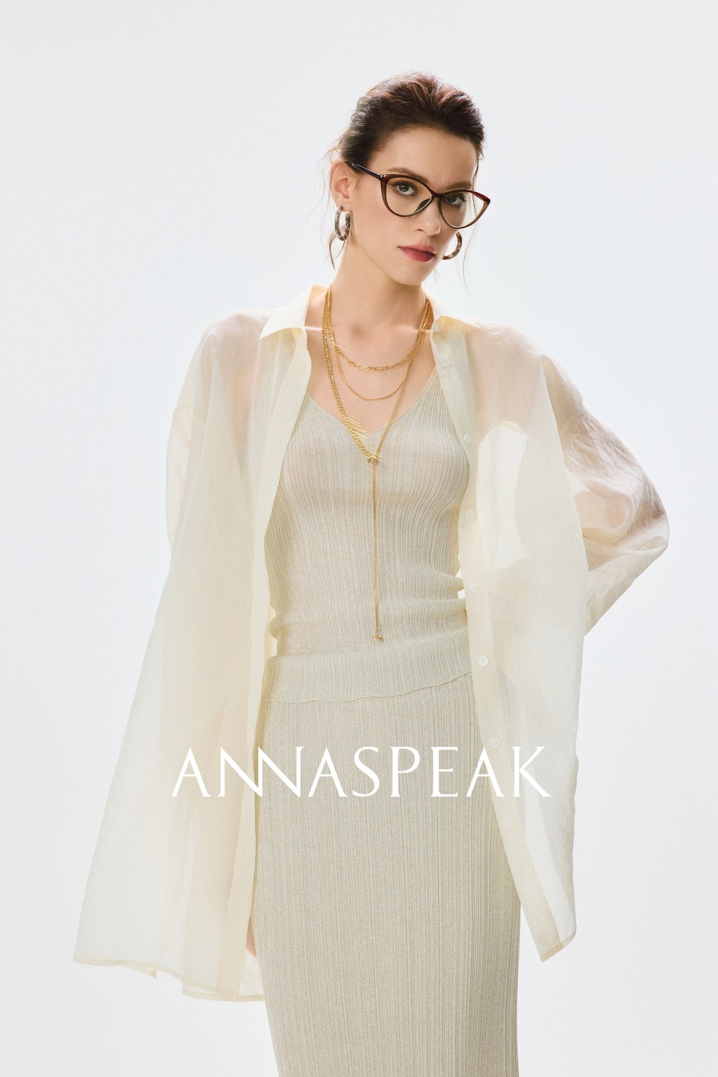 ANNASPEAK dry soft and cool VISCOSE pit strip suspender straight skirt set-CHOTA.