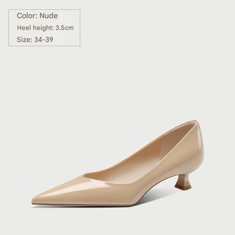 PJJUU nude pointed toe stiletto shoes - SMUG.