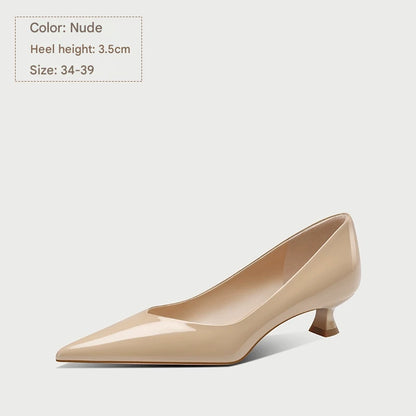 PJJUU nude pointed toe stiletto shoes - SMUG.